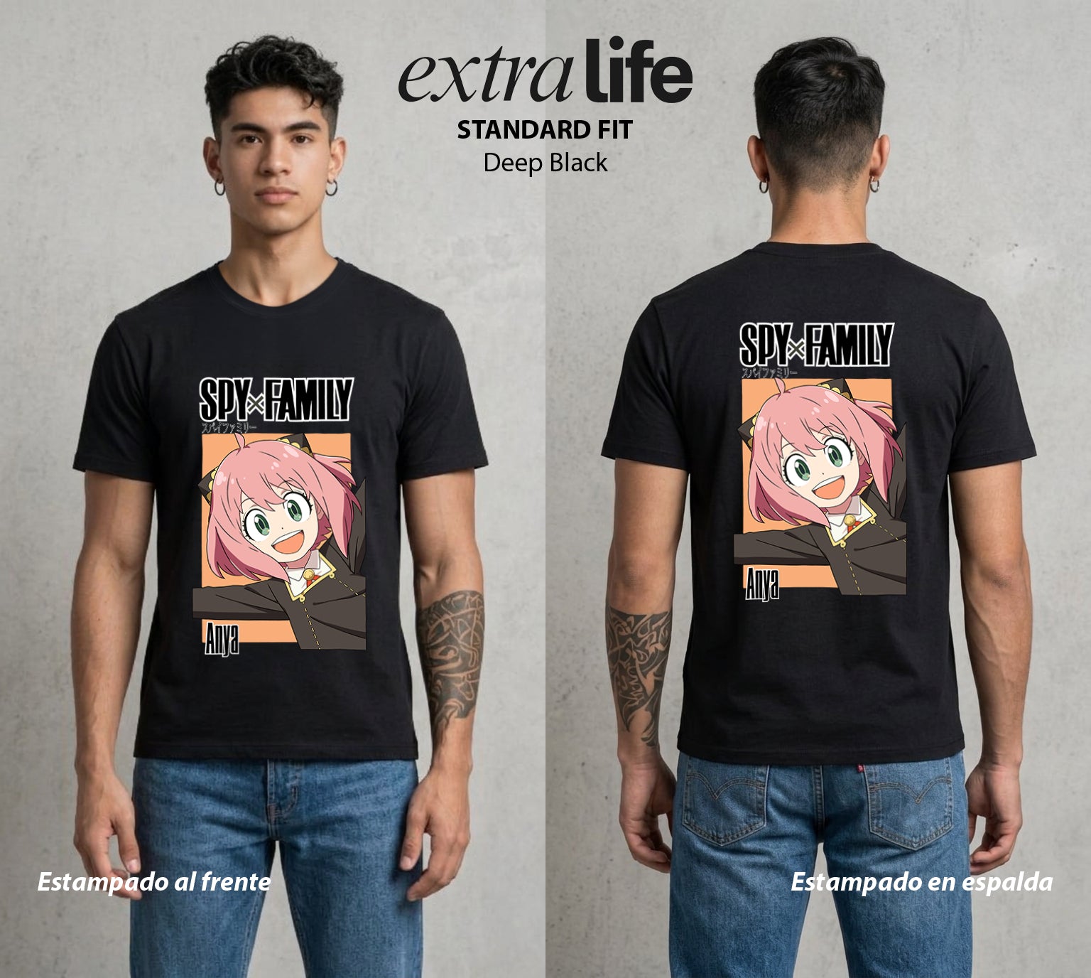 Familia de Operativos | La Agente Telepática #04123 - Playera Standard Fit | Deep Black - Foto en modelo