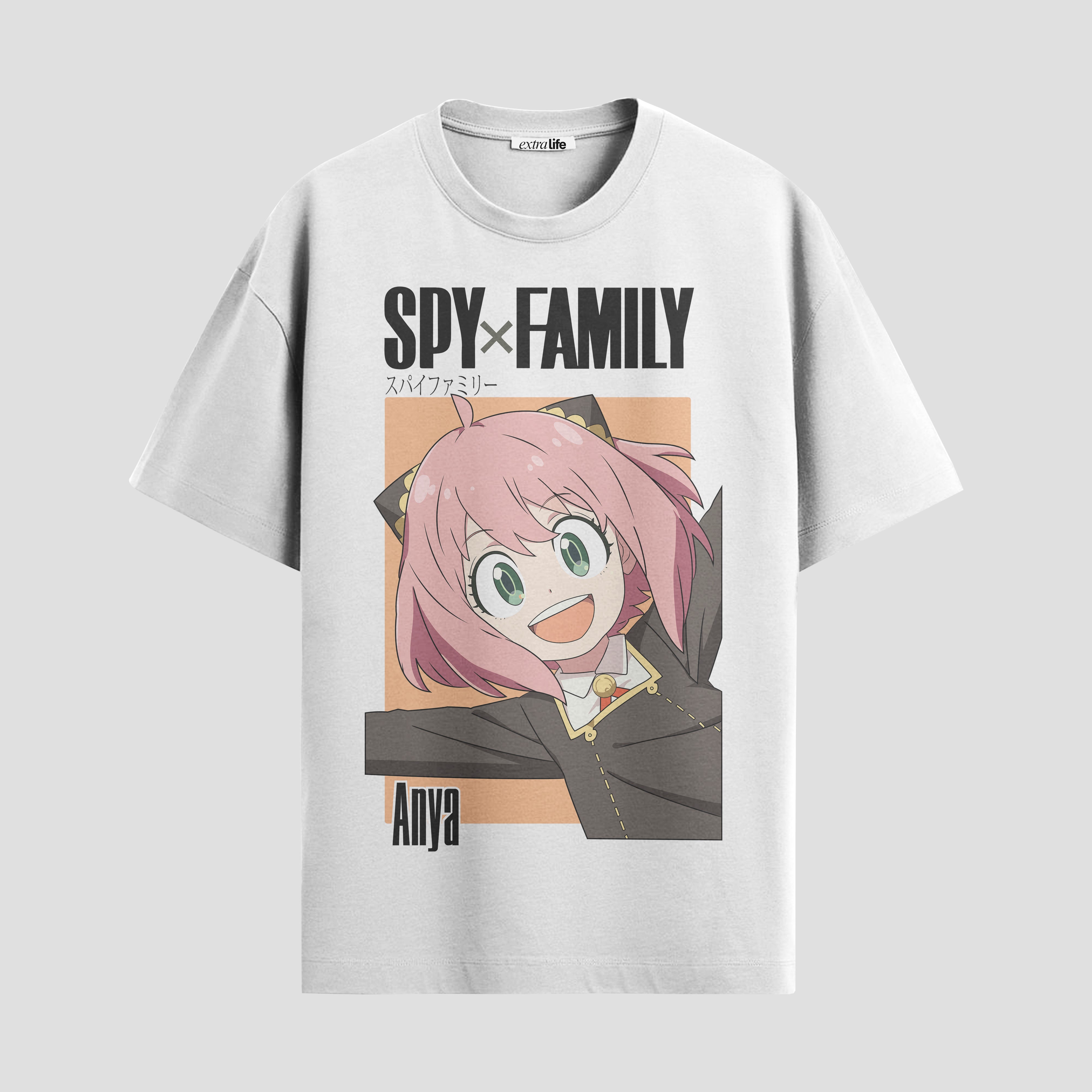 Playera urbana de anime y gaming ExtraLife MX, corte Standard Fit unisex ligero y transpirable en color Deep Black y Pure White, ropa de uso diario para gym y casual.
