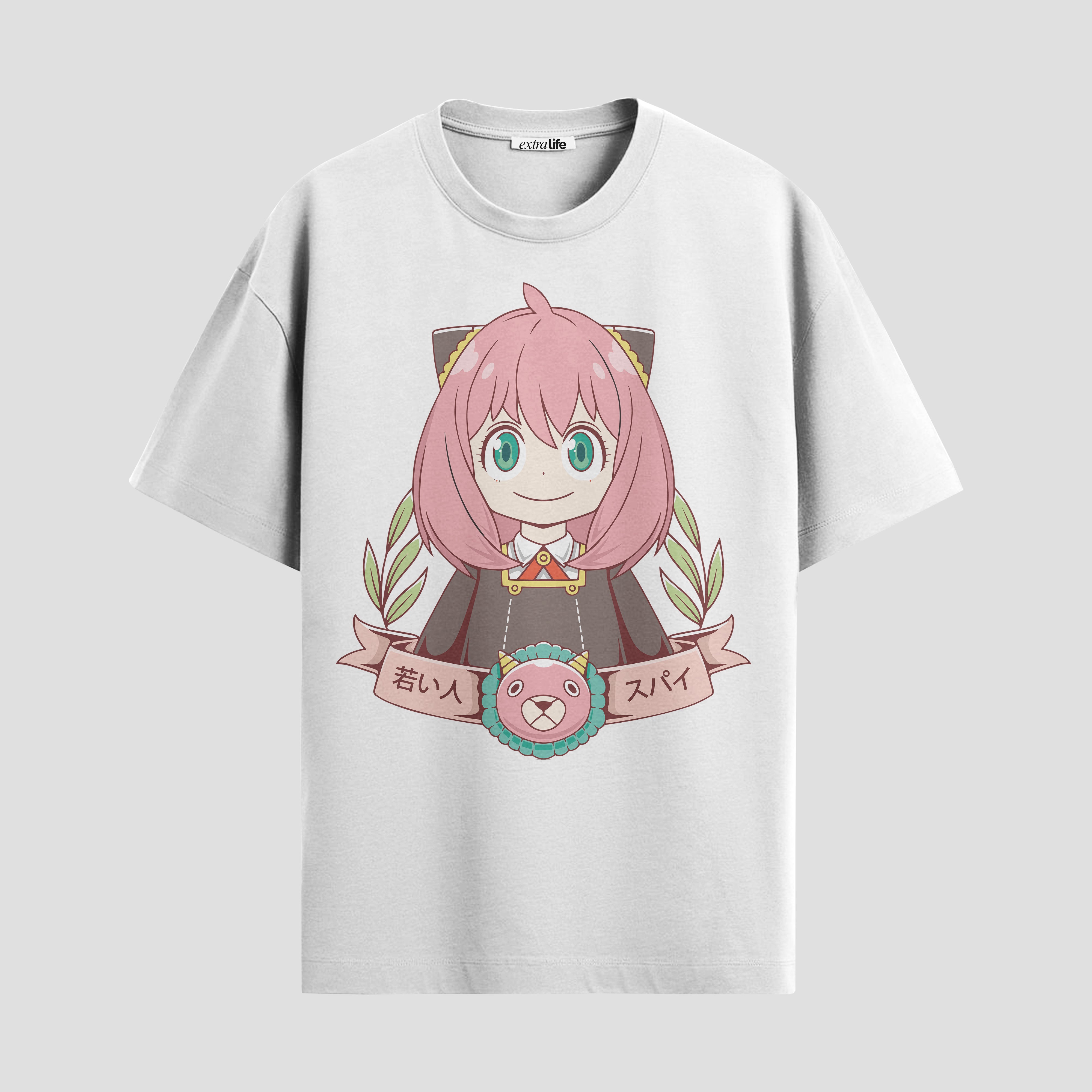 Playera urbana de anime y gaming ExtraLife MX, corte Standard Fit unisex ligero y transpirable en color Deep Black y Pure White, ropa de uso diario para gym y casual.