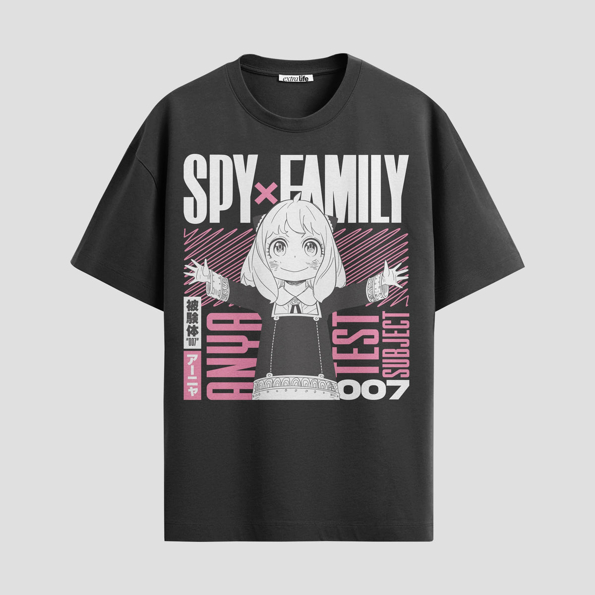 Playera urbana de anime y gaming ExtraLife MX, corte Classic Premium unisex ligero y transpirable en color Deep Black y Pure White, ropa de uso diario para gym y casual.