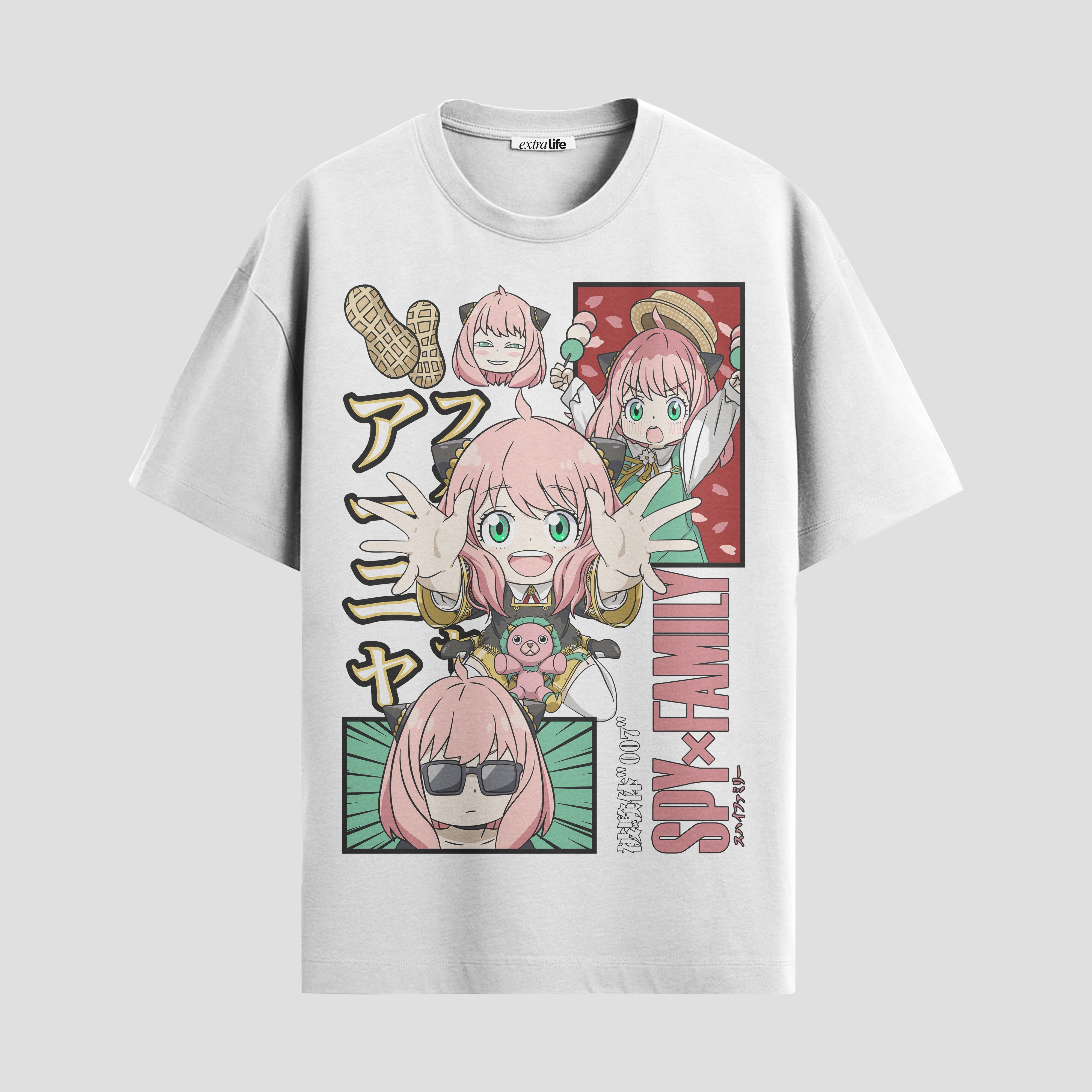 Playera urbana de anime y gaming ExtraLife MX, corte Standard Fit unisex ligero y transpirable en color Deep Black y Pure White, ropa de uso diario para gym y casual.