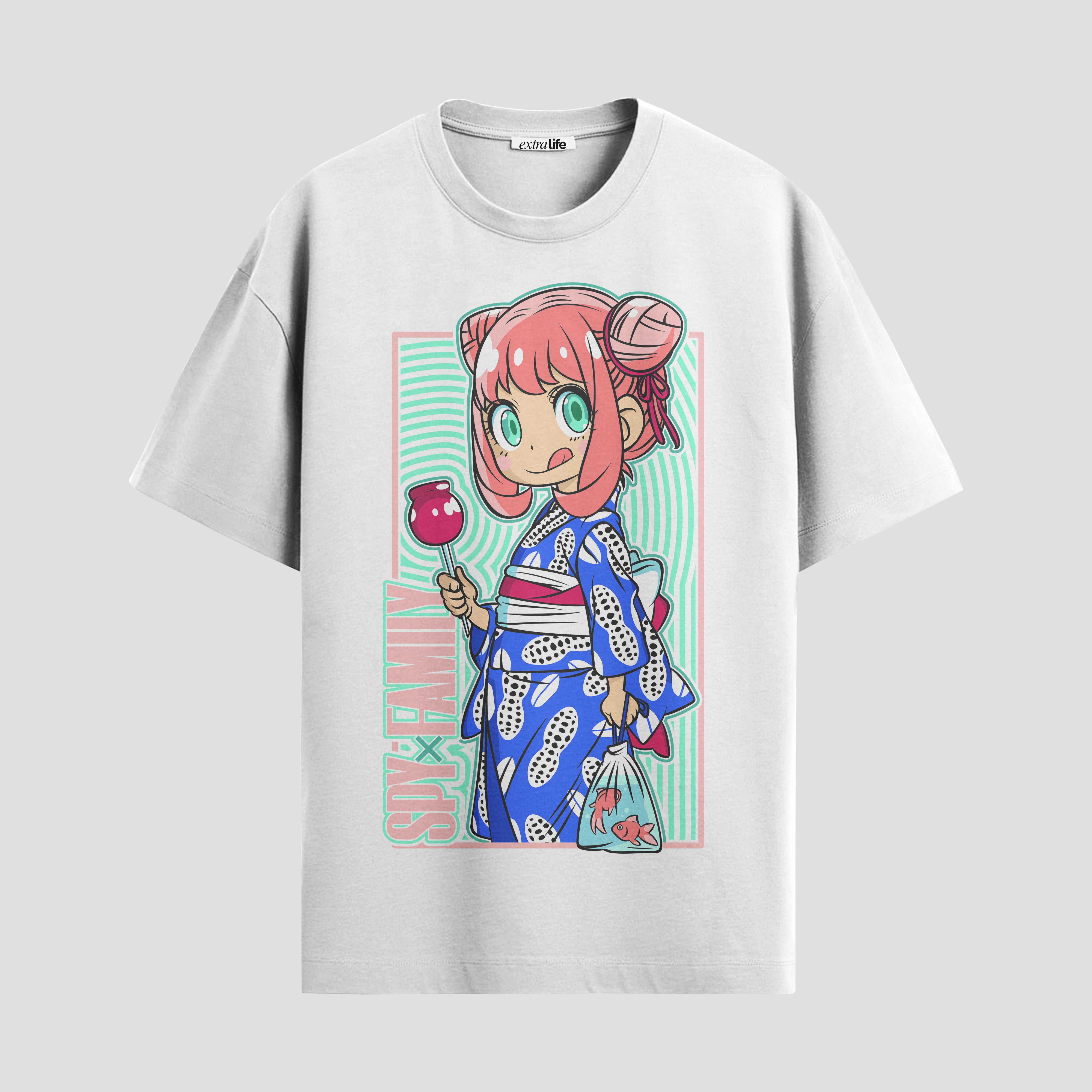 Playera urbana de anime y gaming ExtraLife MX, corte Standard Fit unisex ligero y transpirable en color Deep Black y Pure White, ropa de uso diario para gym y casual.