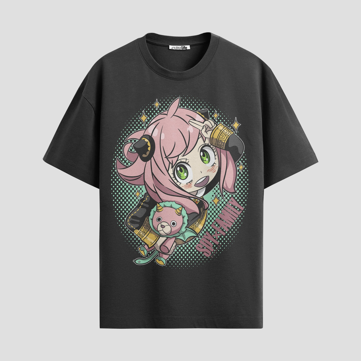 Playera urbana de anime y gaming ExtraLife MX, corte Classic Premium unisex ligero y transpirable en color Deep Black y Pure White, ropa de uso diario para gym y casual.
