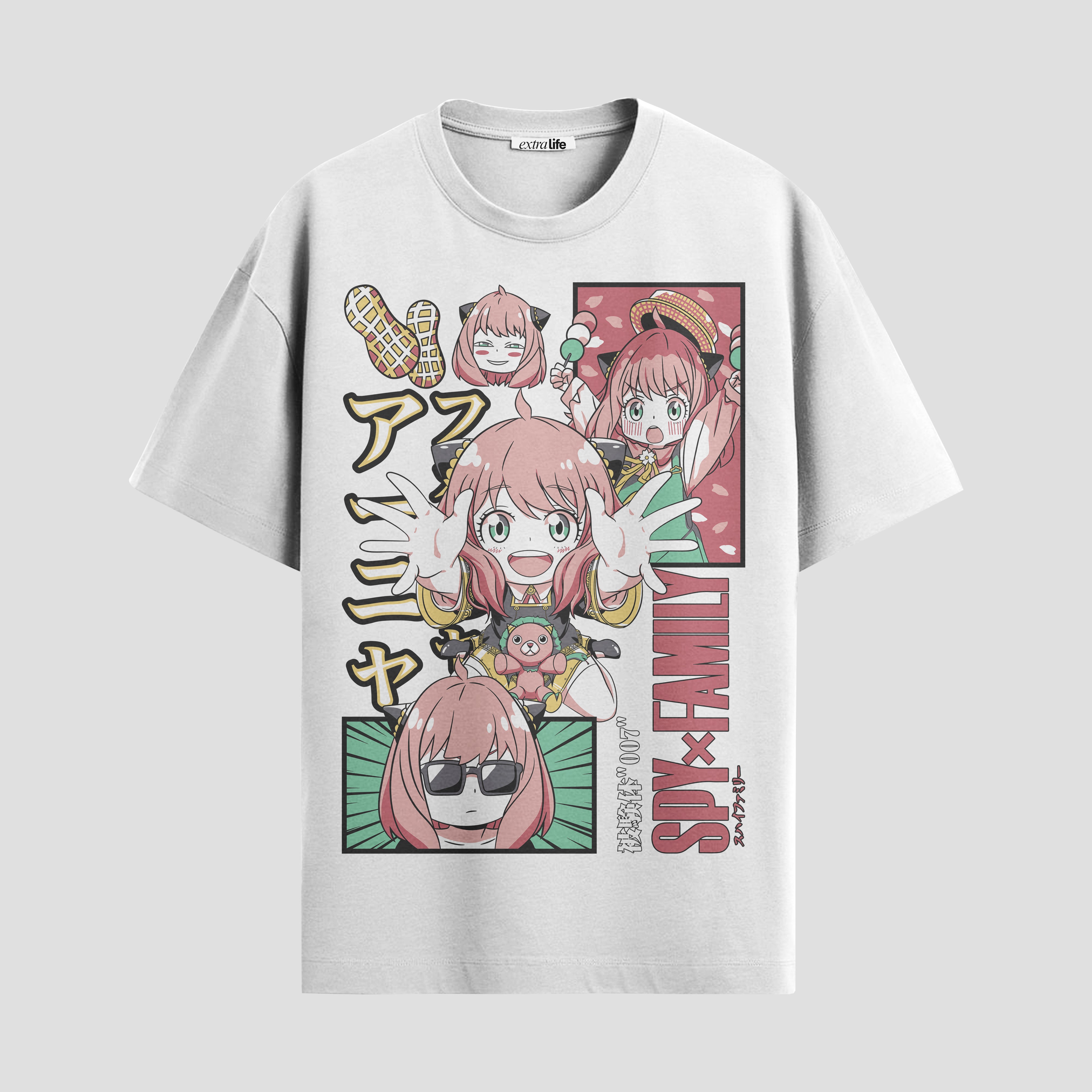 Playera urbana de anime y gaming ExtraLife MX, corte Standard Fit unisex ligero y transpirable en color Deep Black y Pure White, ropa de uso diario para gym y casual.