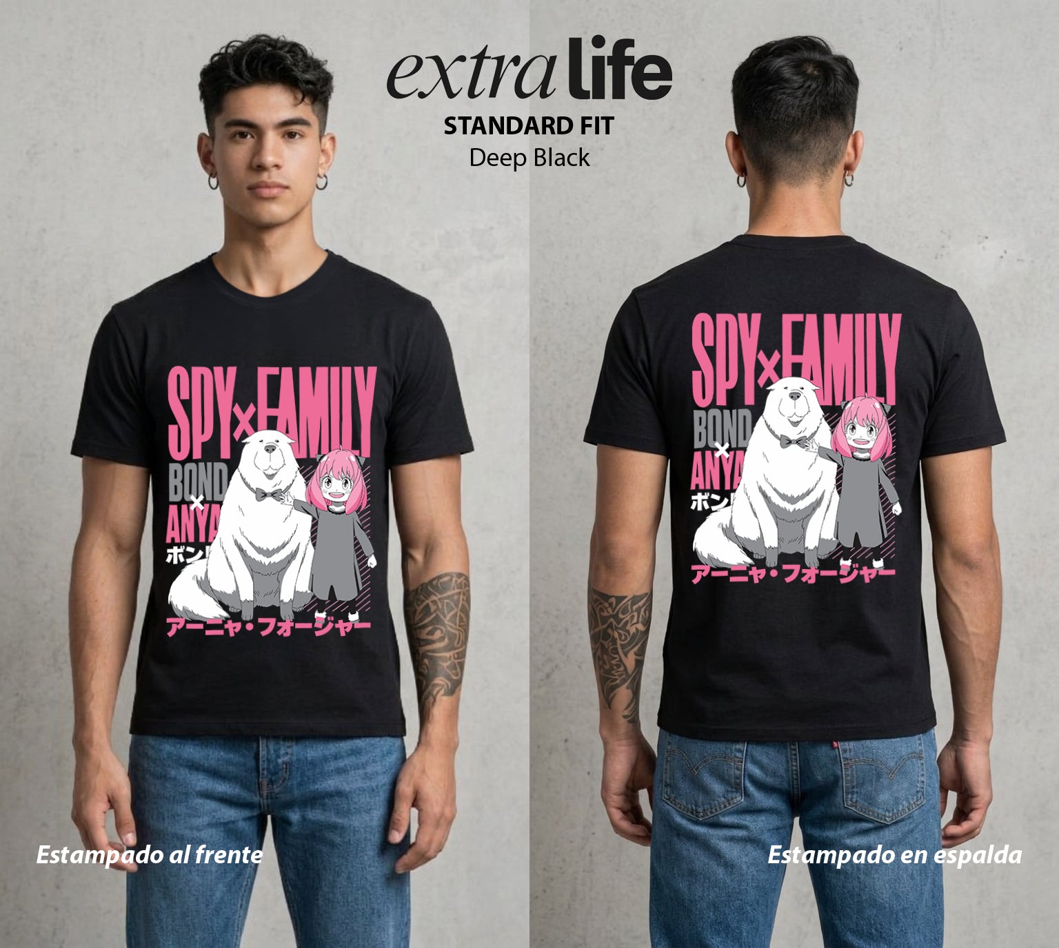 Familia de Operativos | La Agente Telepática #04141 - Playera Standard Fit | Deep Black - Foto en modelo