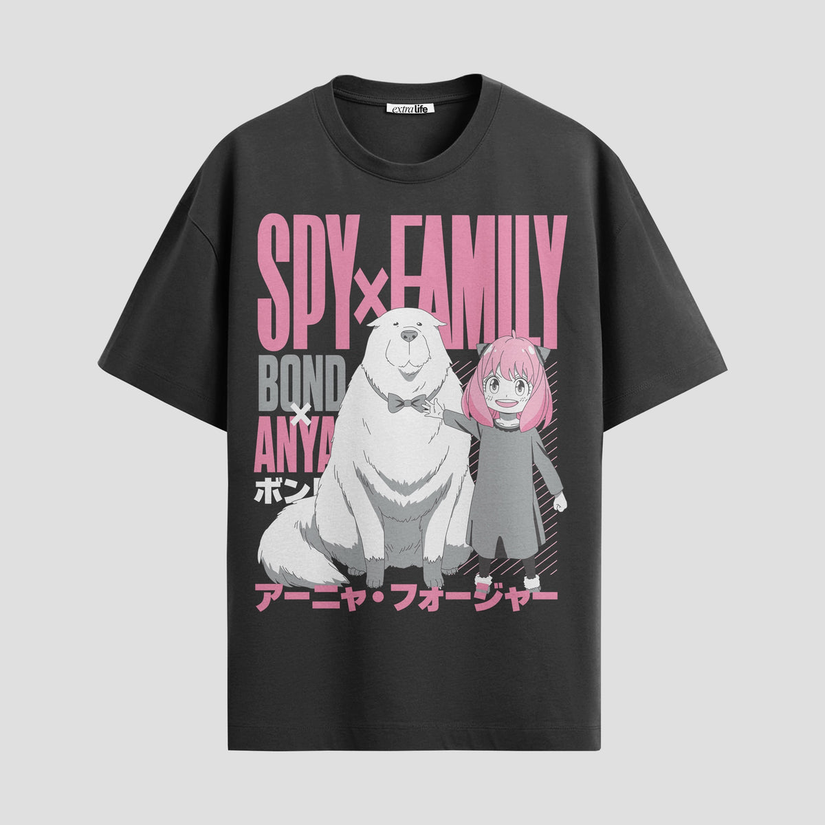 Playera urbana de anime y gaming ExtraLife MX, corte Classic Premium unisex ligero y transpirable en color Deep Black y Pure White, ropa de uso diario para gym y casual.