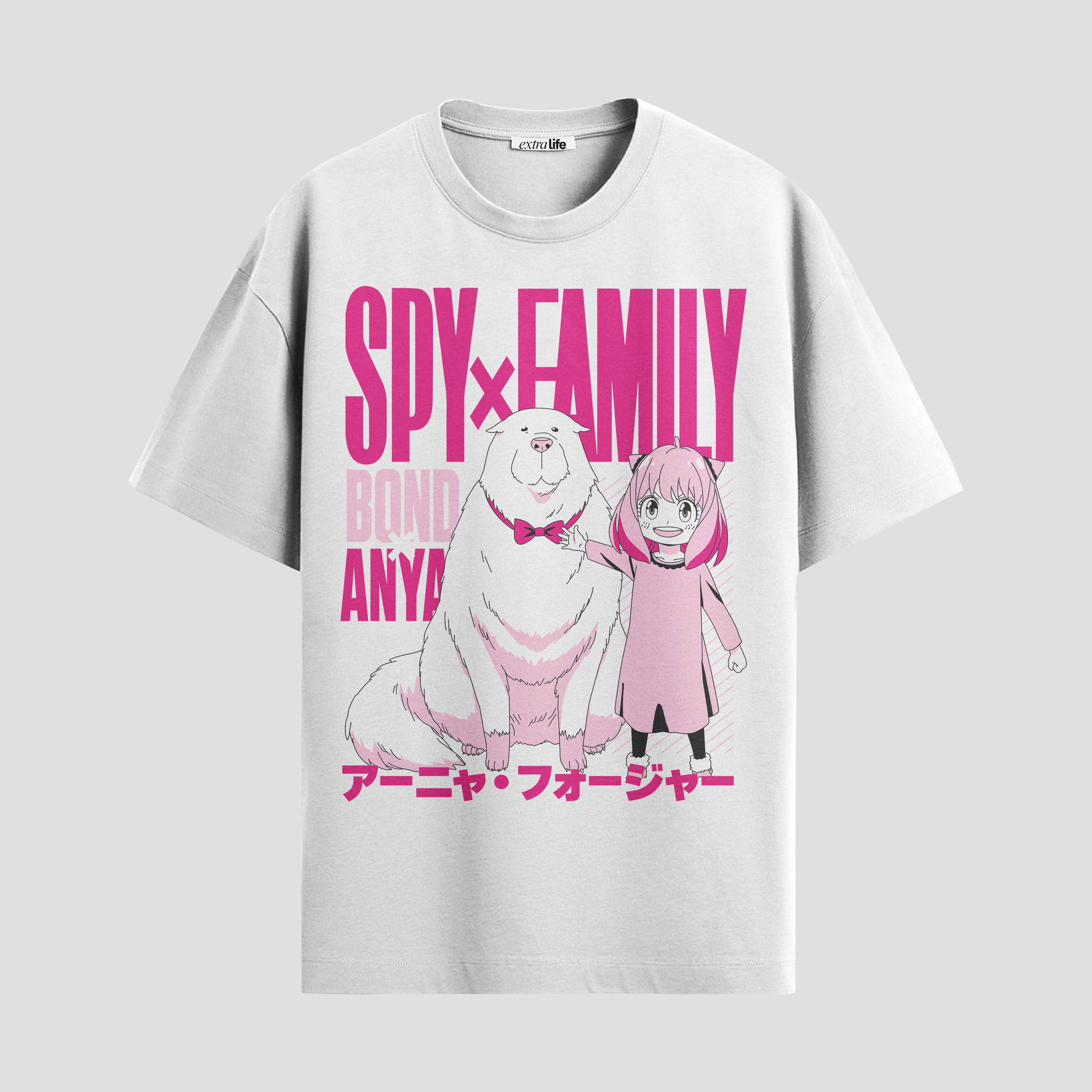 Playera urbana de anime y gaming ExtraLife MX, corte Standard Fit unisex ligero y transpirable en color Deep Black y Pure White, ropa de uso diario para gym y casual.