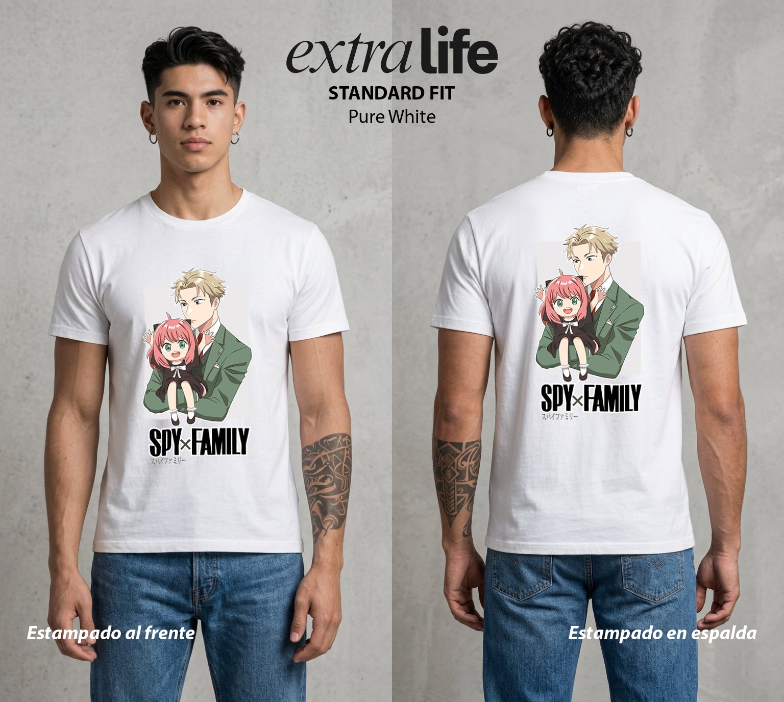 Familia de Operativos | El Padre Espia #04147 - Playera Standard Fit | Pure White - Foto en modelo