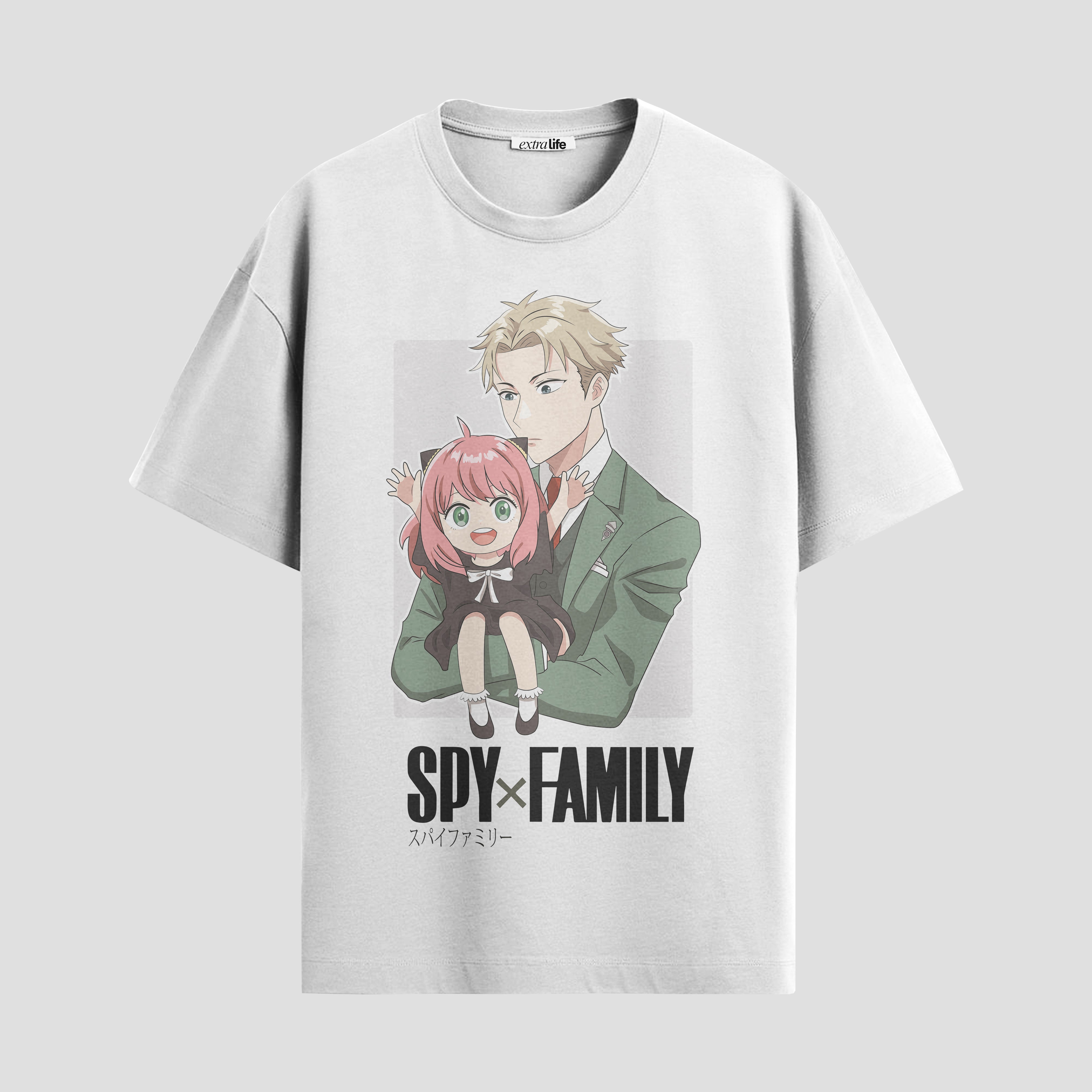 Playera urbana de anime y gaming ExtraLife MX, corte Standard Fit unisex ligero y transpirable en color Deep Black y Pure White, ropa de uso diario para gym y casual.