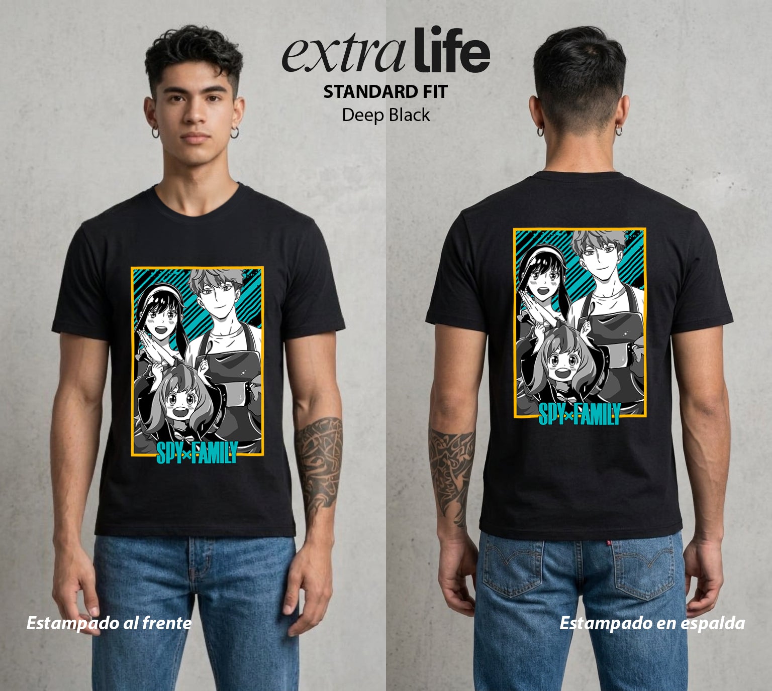 Familia de Operativos | El Padre Espia #04149 - Playera Standard Fit | Deep Black - Foto en modelo