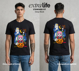 Familia de Operativos | Halloween del Espia en Halloween #04166 - Playera Standard Fit | Deep Black - Foto en modelo