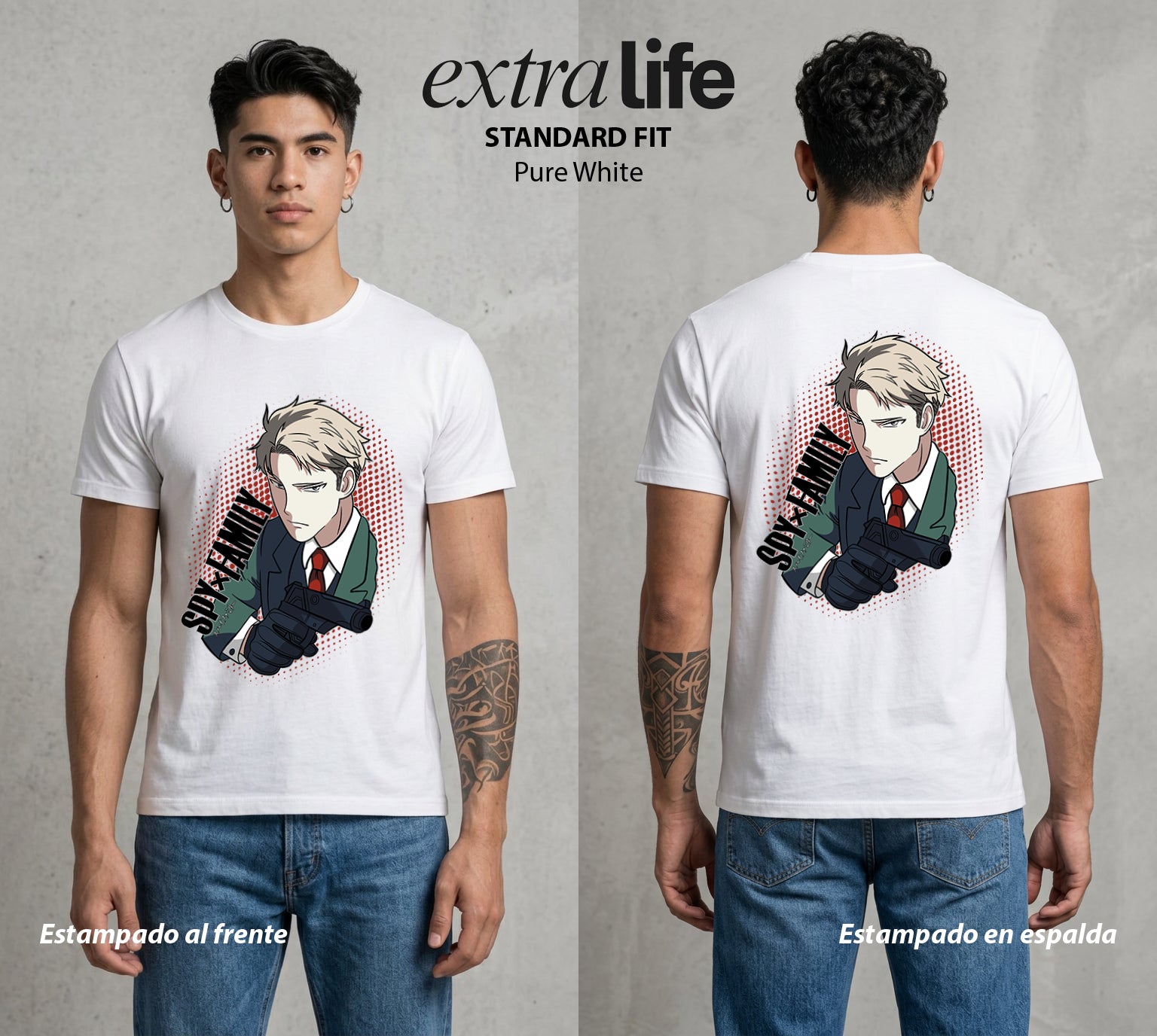 Familia de Operativos | El Padre Espia #04172 - Playera Standard Fit | Pure White - Foto en modelo