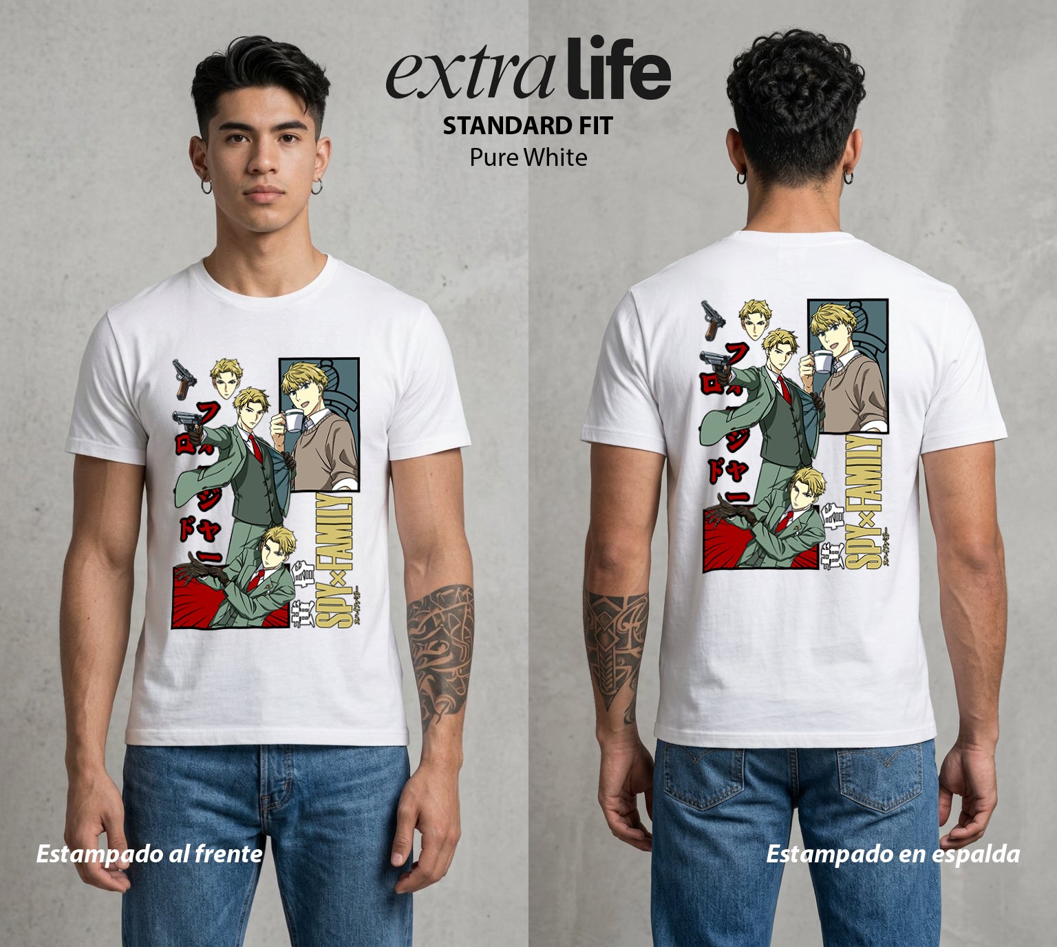 Familia de Operativos | El Agente del Hogar #04173 - Playera Standard Fit | Pure White - Foto en modelo