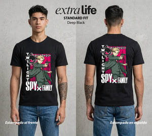 Familia de Operativos | El Agente del Hogar #04175 - Playera Standard Fit | Deep Black - Foto en modelo