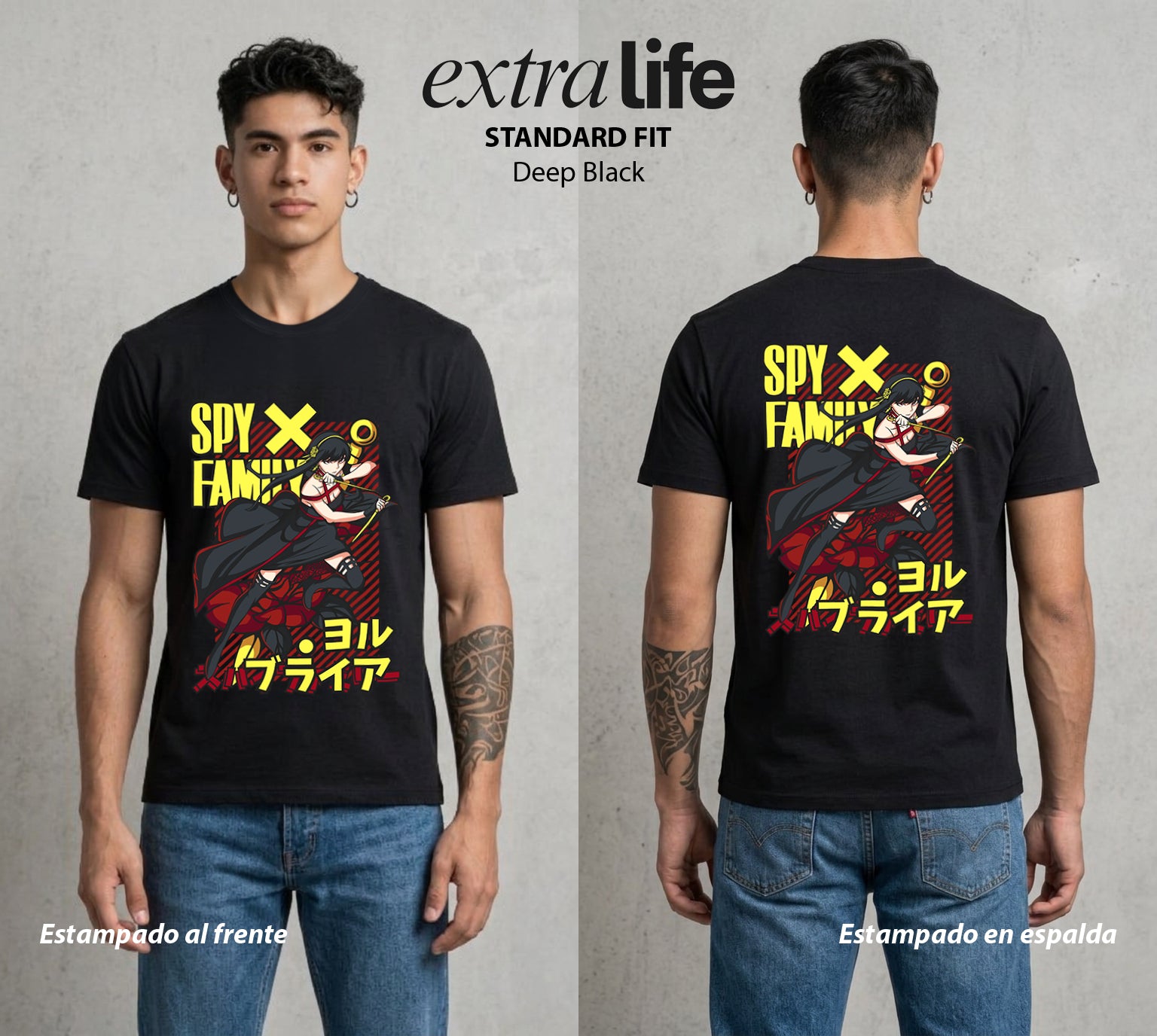 Familia de Operativos | La Madre Asesina #04177 - Playera Standard Fit | Deep Black - Foto en modelo