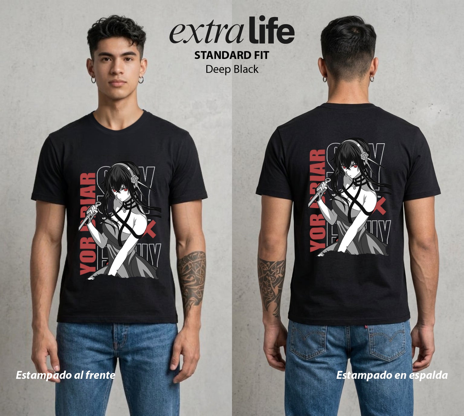Familia de Operativos | La Madre Asesina #04182 - Playera Standard Fit | Deep Black - Foto en modelo