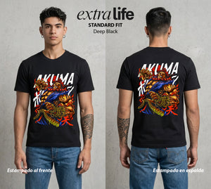 El Torneo Callejero | El Puño del Caos Oscuro #04190 - Playera Standard Fit | Deep Black - Foto en modelo