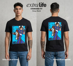 El Torneo Callejero | La Mas Poderosa del Torneo #04191 - Playera Standard Fit | Deep Black - Foto en modelo