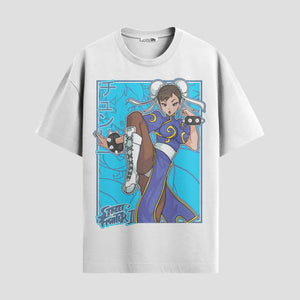 Playera urbana de anime y gaming ExtraLife MX, corte Standard Fit unisex ligero y transpirable en color Deep Black y Pure White, ropa de uso diario para gym y casual.