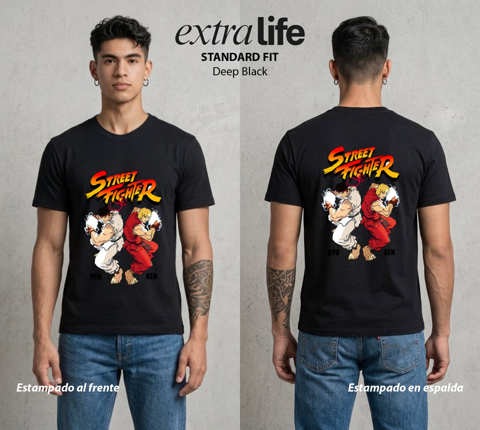 El Torneo Callejero | El Discipulo del Maestro #04192 - Playera Standard Fit | Deep Black - Foto en modelo