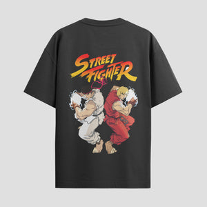Playera urbana de anime y gaming ExtraLife MX, corte Standard Fit unisex ligero y transpirable en color Deep Black y Pure White, ropa de uso diario para gym y casual.