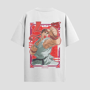 Playera urbana de anime y gaming ExtraLife MX, corte Standard Fit unisex ligero y transpirable en color Deep Black y Pure White, ropa de uso diario para gym y casual.
