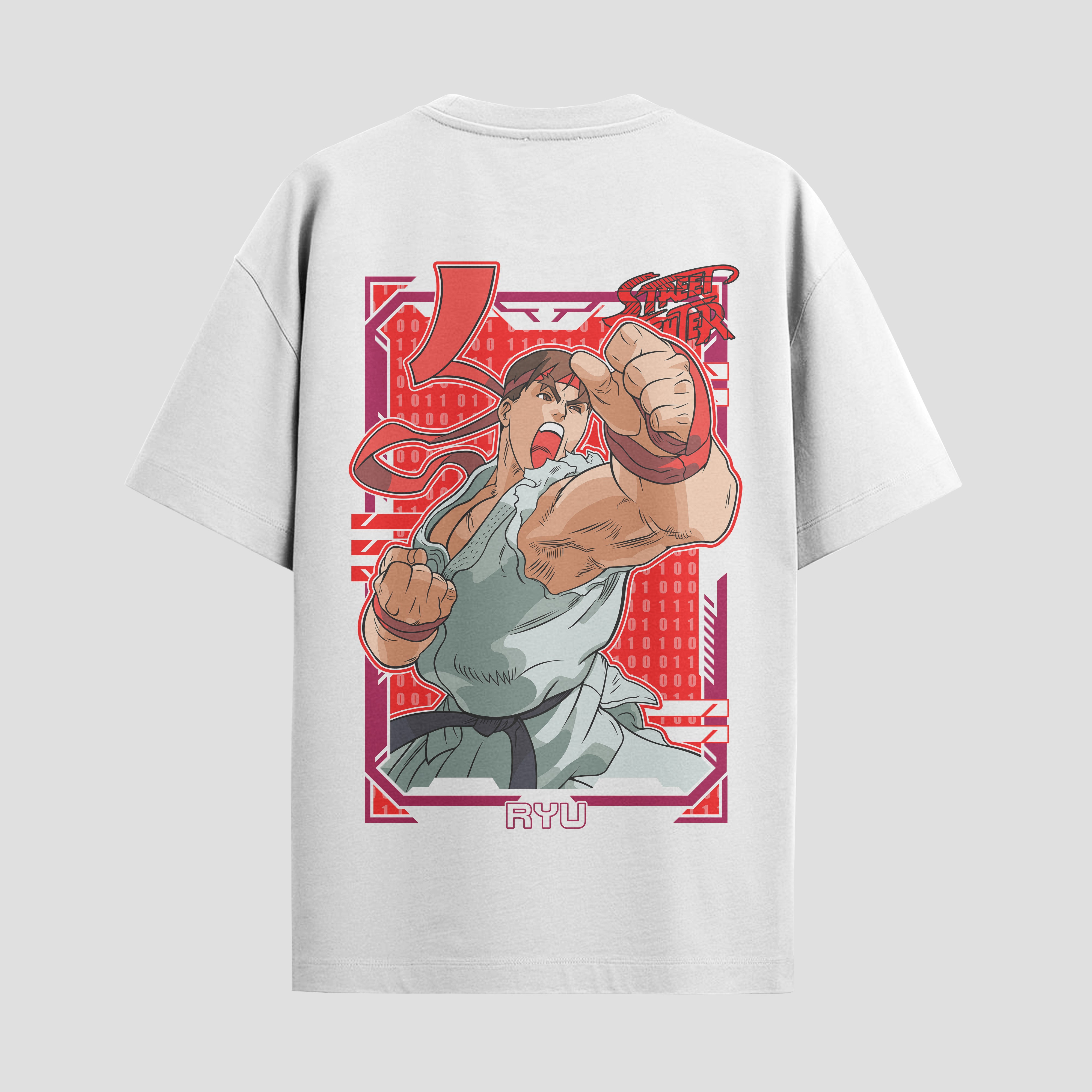 Playera urbana de anime y gaming ExtraLife MX, corte Standard Fit unisex ligero y transpirable en color Deep Black y Pure White, ropa de uso diario para gym y casual.