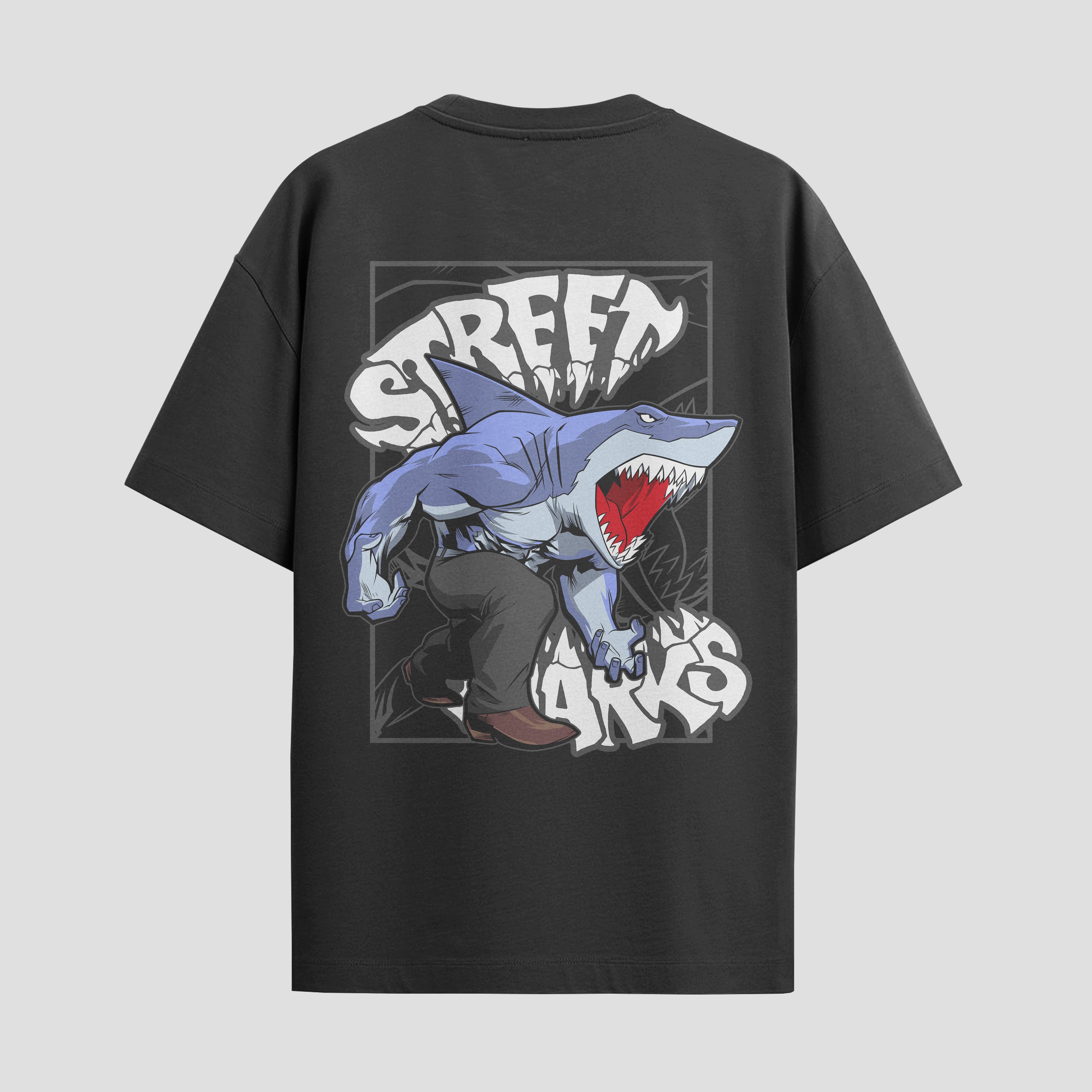 Playera urbana de anime y gaming ExtraLife MX, corte Standard Fit unisex ligero y transpirable en color Deep Black y Pure White, ropa de uso diario para gym y casual.