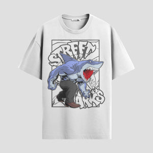 Playera urbana de anime y gaming ExtraLife MX, corte Standard Fit unisex ligero y transpirable en color Deep Black y Pure White, ropa de uso diario para gym y casual.