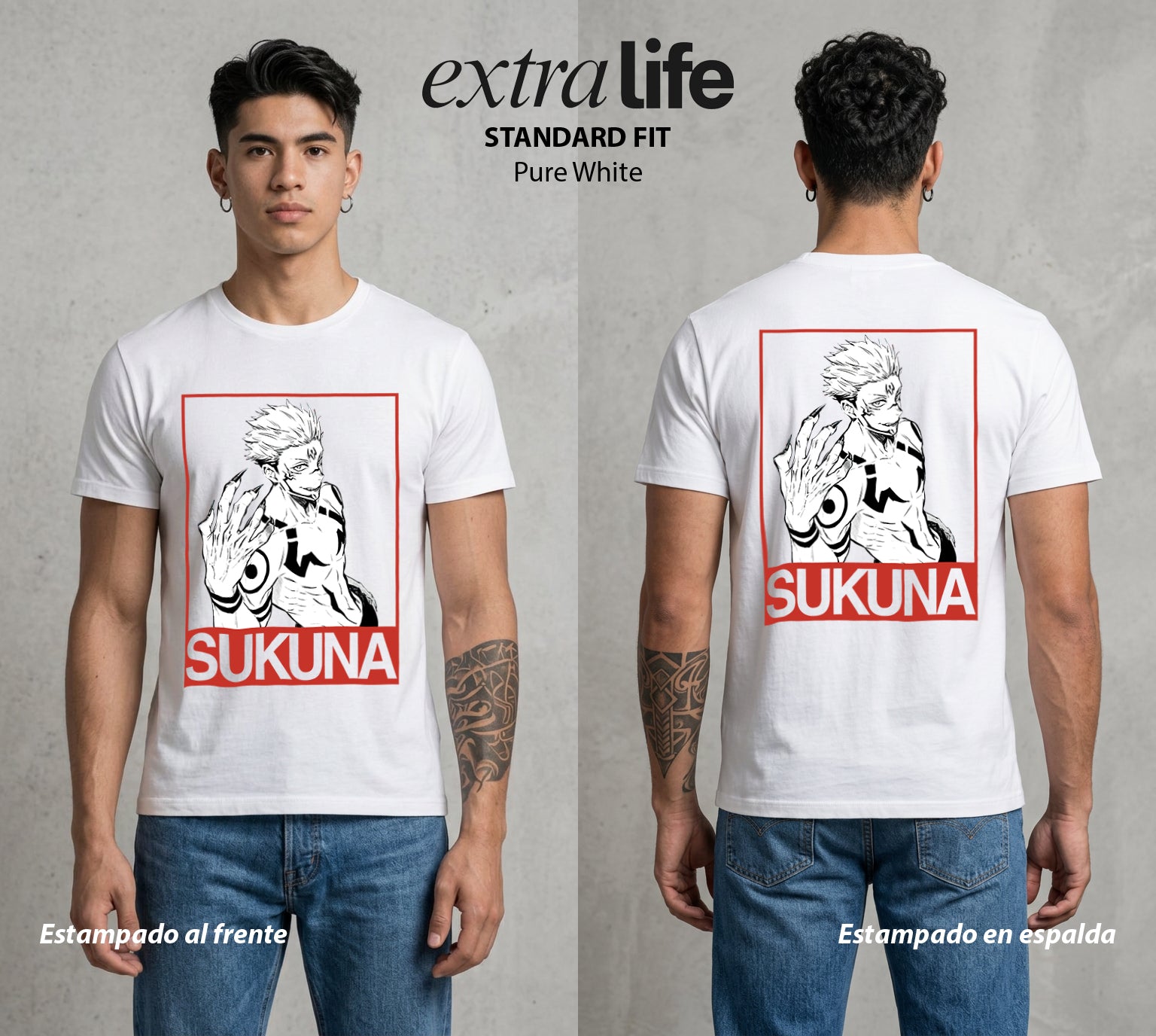 El Arte de las Maldiciones | La Maldicion Original #04212 - Playera Standard Fit | Pure White - Foto en modelo
