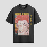 Playera urbana de anime y gaming ExtraLife MX, corte Standard Fit unisex ligero y transpirable en color Deep Black y Pure White, ropa de uso diario para gym y casual.