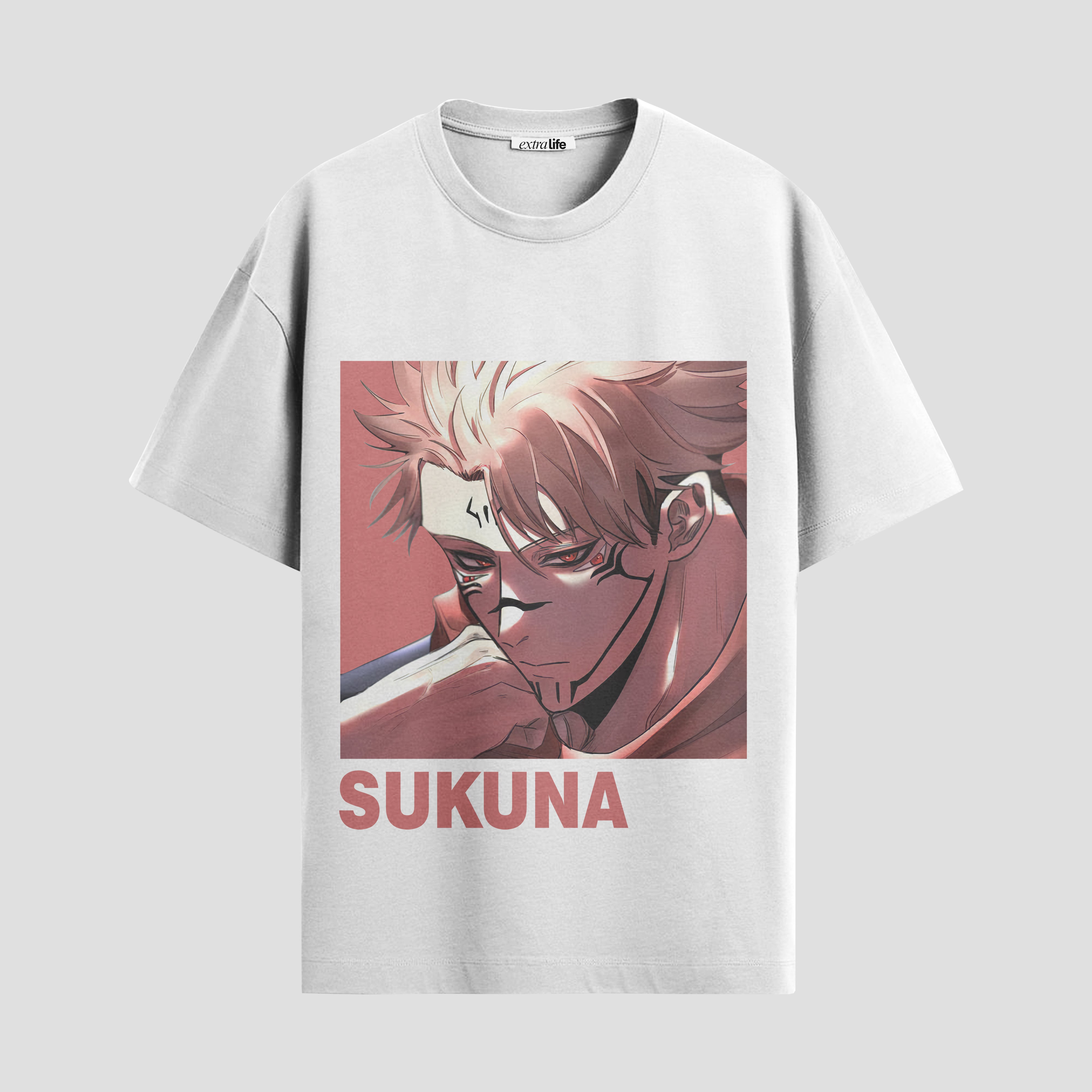 Playera urbana de anime y gaming ExtraLife MX, corte Standard Fit unisex ligero y transpirable en color Deep Black y Pure White, ropa de uso diario para gym y casual.