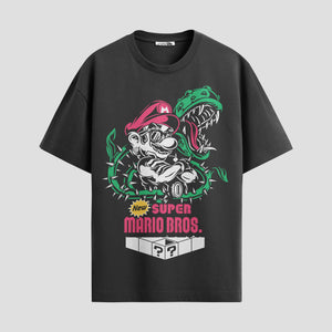 Playera urbana de anime y gaming ExtraLife MX, corte Standard Fit unisex ligero y transpirable en color Deep Black y Pure White, ropa de uso diario para gym y casual.