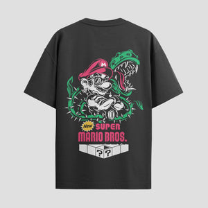 Playera urbana de anime y gaming ExtraLife MX, corte Standard Fit unisex ligero y transpirable en color Deep Black y Pure White, ropa de uso diario para gym y casual.