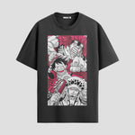 Playera urbana de anime y gaming ExtraLife MX, corte Standard Fit unisex ligero y transpirable en color Deep Black y Pure White, ropa de uso diario para gym y casual.