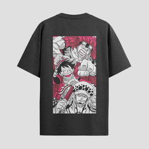 Playera urbana de anime y gaming ExtraLife MX, corte Standard Fit unisex ligero y transpirable en color Deep Black y Pure White, ropa de uso diario para gym y casual.