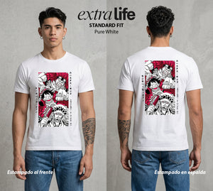 Mar de los Piratas | Las Estrellas del Nuevo Mundo #04251 - Playera Standard Fit | Pure White - Foto en modelo