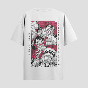 Playera urbana de anime y gaming ExtraLife MX, corte Standard Fit unisex ligero y transpirable en color Deep Black y Pure White, ropa de uso diario para gym y casual.