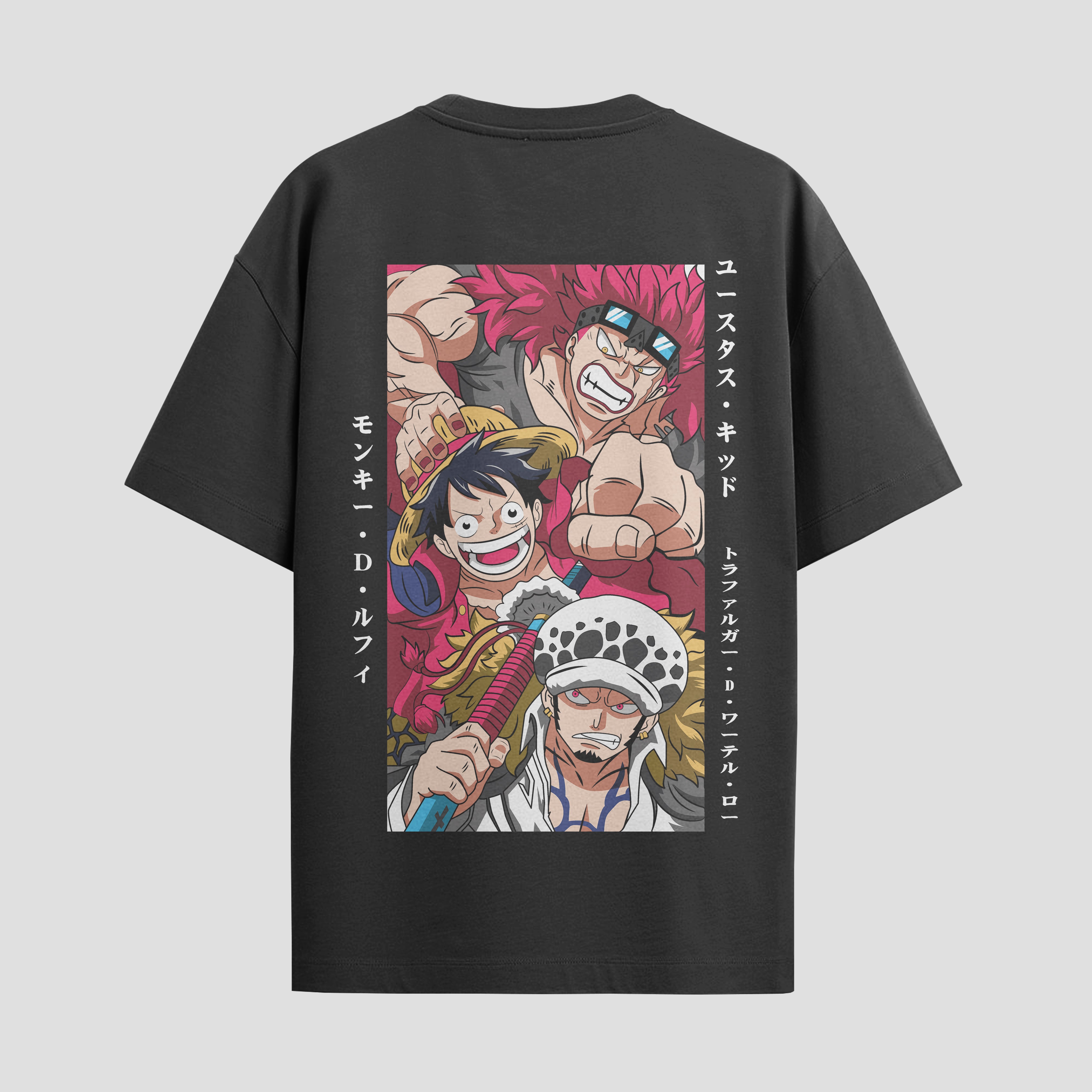 Playera urbana de anime y gaming ExtraLife MX, corte Standard Fit unisex ligero y transpirable en color Deep Black y Pure White, ropa de uso diario para gym y casual.