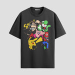 Playera urbana de anime y gaming ExtraLife MX, corte Standard Fit unisex ligero y transpirable en color Deep Black y Pure White, ropa de uso diario para gym y casual.