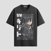 Playera urbana de anime y gaming ExtraLife MX, corte Standard Fit unisex ligero y transpirable en color Deep Black y Pure White, ropa de uso diario para gym y casual.