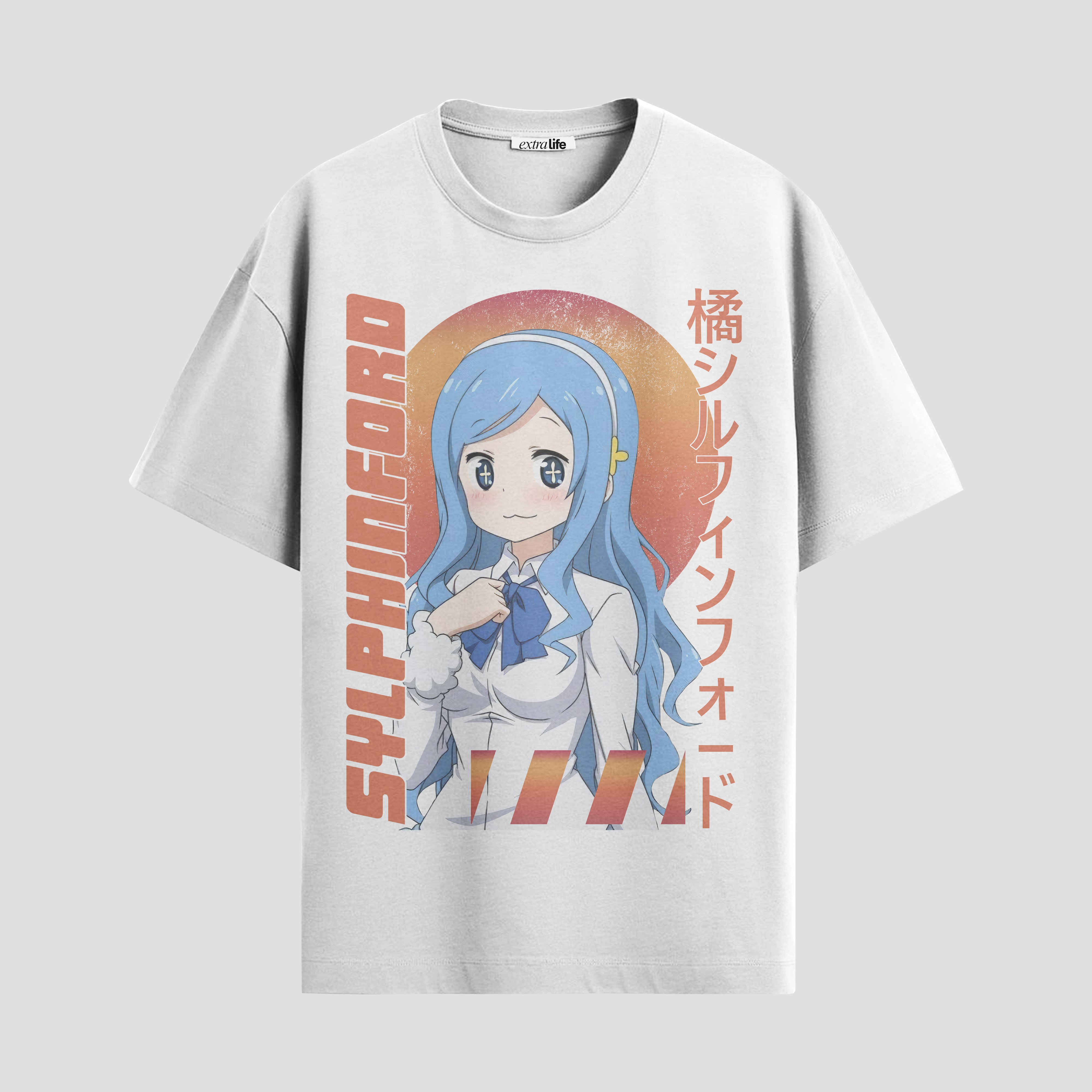 Playera urbana de anime y gaming ExtraLife MX, corte Standard Fit unisex ligero y transpirable en color Deep Black y Pure White, ropa de uso diario para gym y casual.