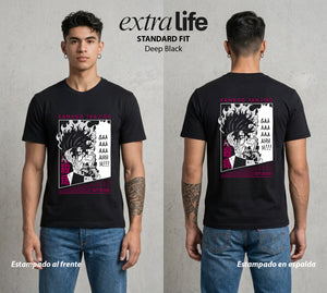 Cazadores de la Noche | El Cazador del Agua #04267 - Playera Standard Fit | Deep Black - Foto en modelo