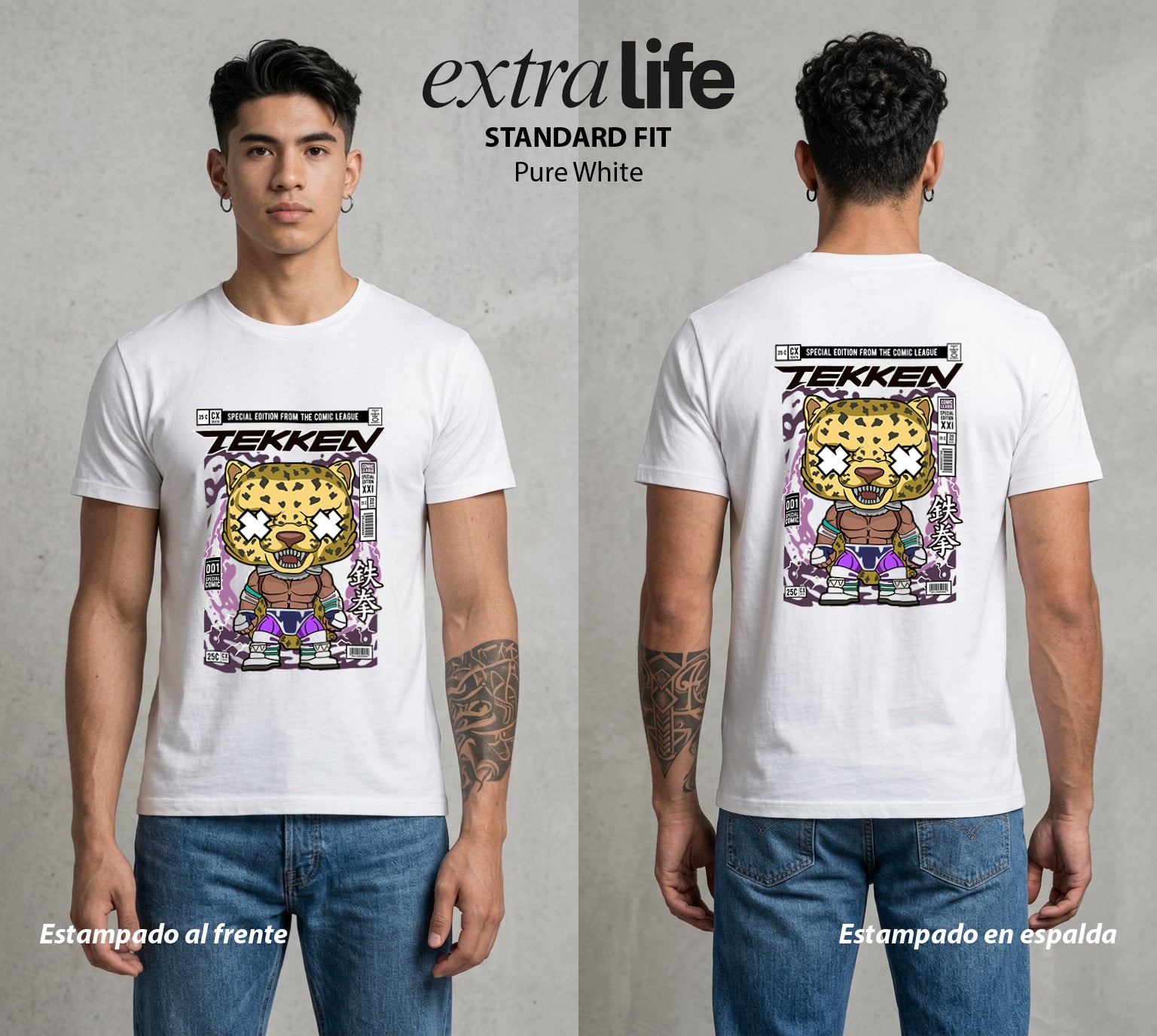 El Torneo de Hierro | El Rey del Ring #04269 - Playera Standard Fit | Pure White - Foto en modelo