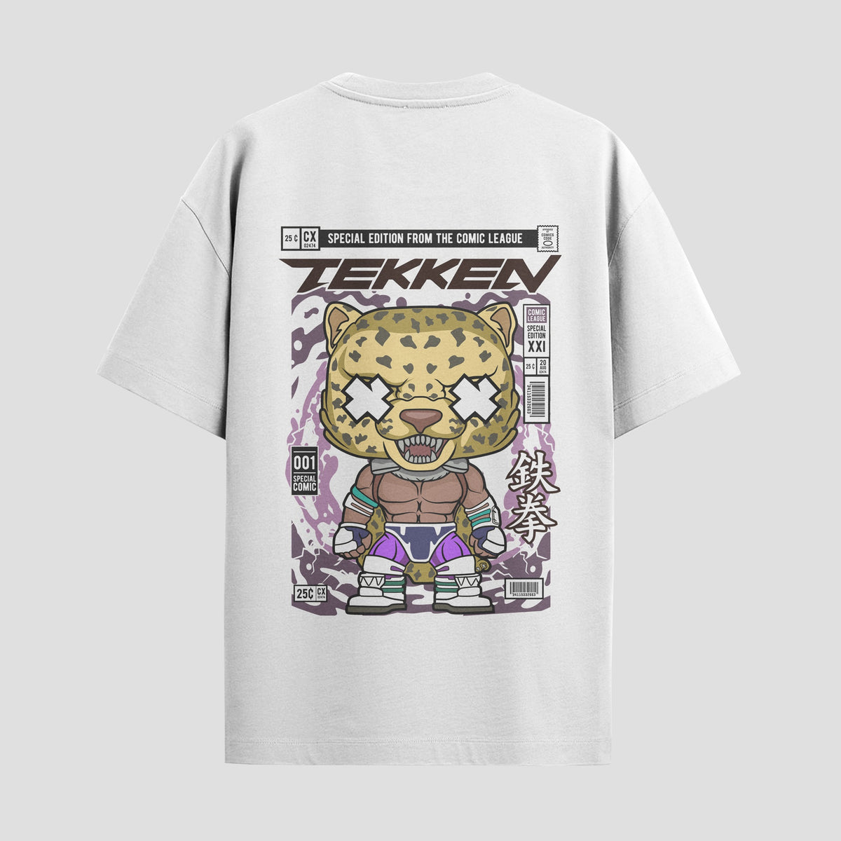 Playera urbana de anime y gaming ExtraLife MX, corte Classic Premium unisex ligero y transpirable en color Deep Black y Pure White, ropa de uso diario para gym y casual.