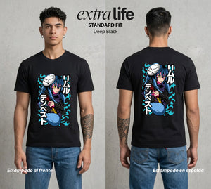 El Slime Todopoderoso | El Slime del Bien #04271 - Playera Standard Fit | Deep Black - Foto en modelo