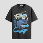 Playera urbana de anime y gaming ExtraLife MX, corte Standard Fit unisex ligero y transpirable en color Deep Black y Pure White, ropa de uso diario para gym y casual.