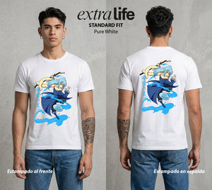 El Slime Todopoderoso | La Tempestad del Poder #04272 - Playera Standard Fit | Pure White - Foto en modelo