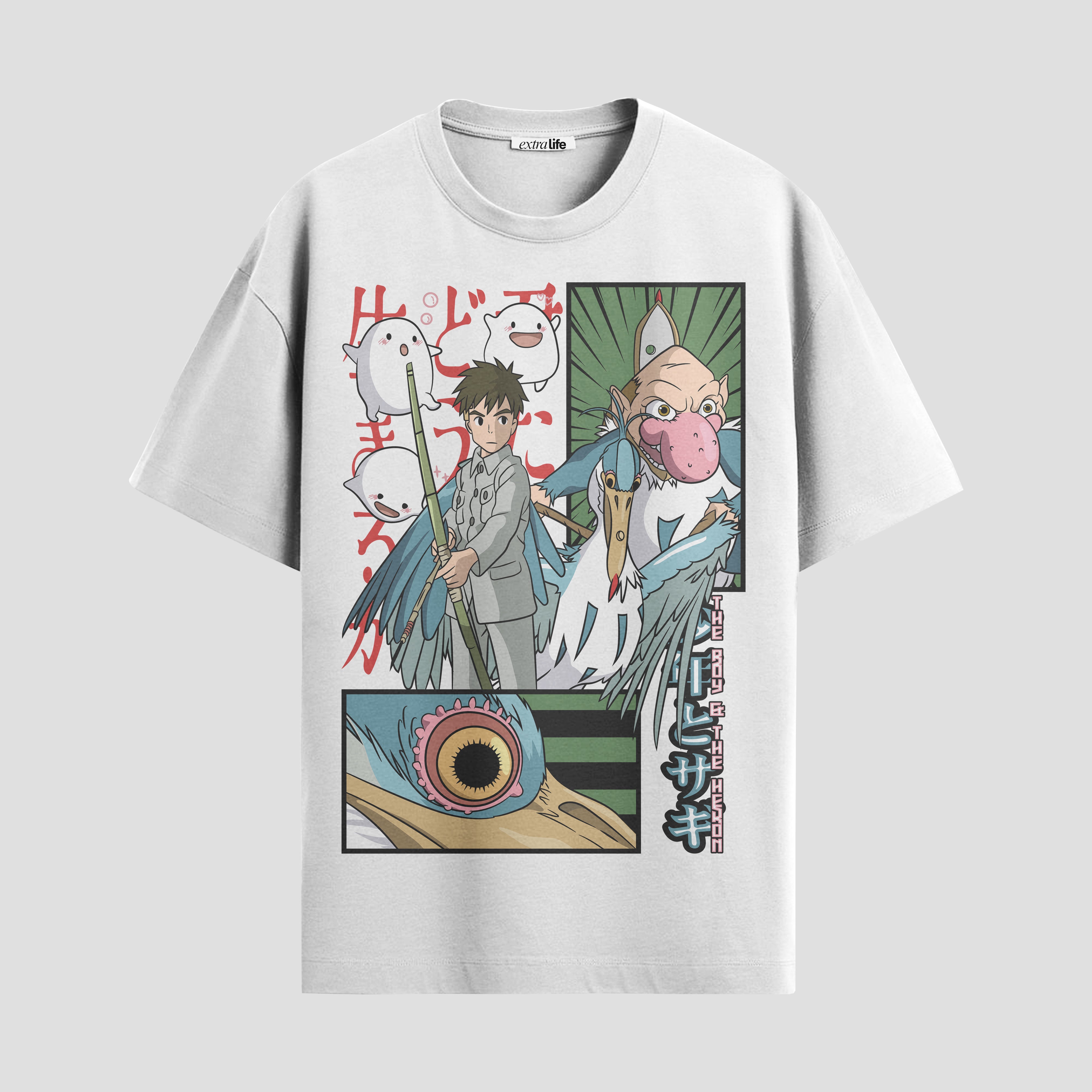 Playera urbana de anime y gaming ExtraLife MX, corte Standard Fit unisex ligero y transpirable en color Deep Black y Pure White, ropa de uso diario para gym y casual.