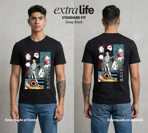 El Estudio del Viento | El Viaje del Bien #04284 - Playera Standard Fit | Deep Black - Foto en modelo